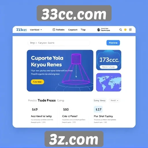 Interface e usabilidade do site 33cc.com